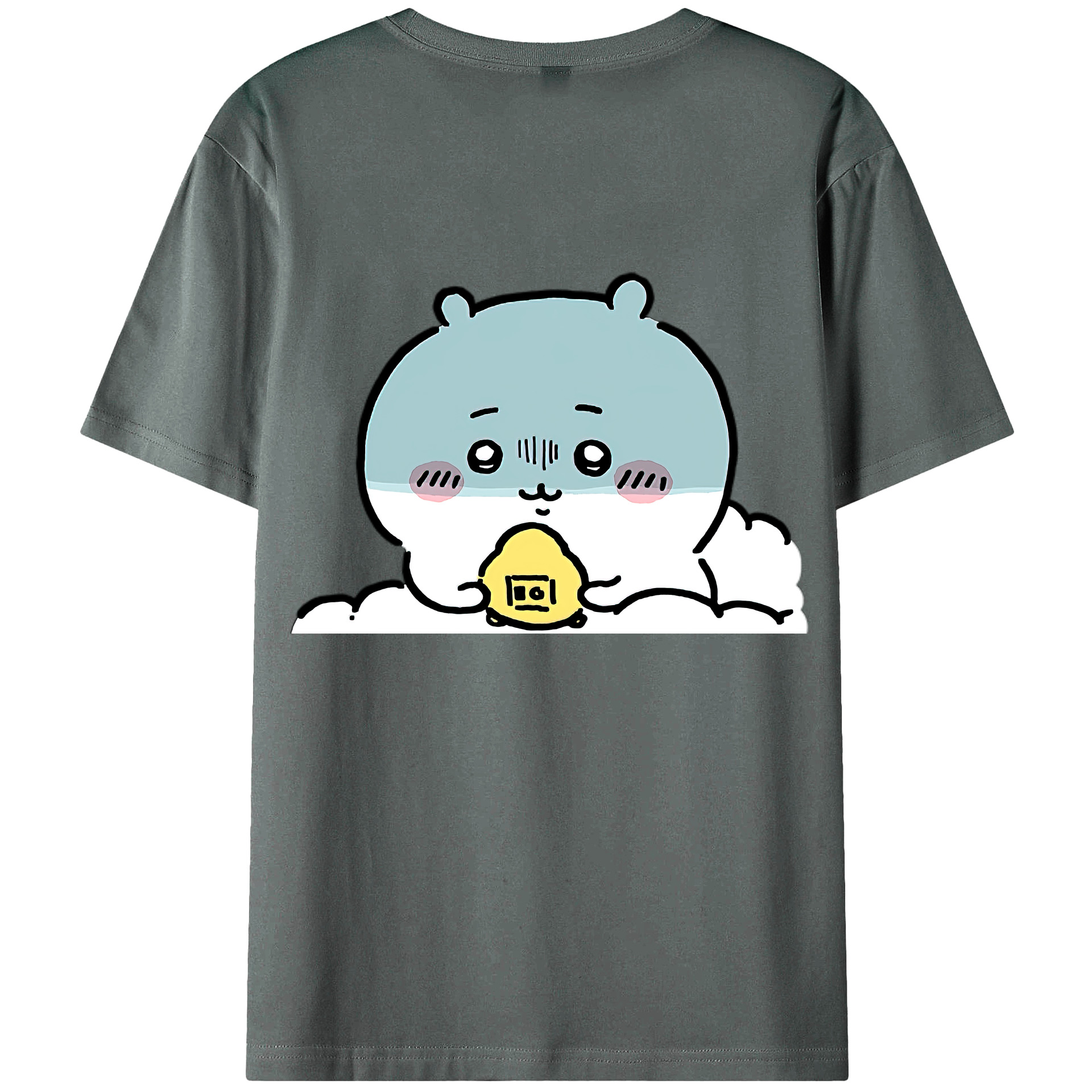 （画像用） ちいかわ ちいかわ Chii-kawa chiikawa 綿100％ メンズ半袖Tシャツ（バックプリント） 通気性